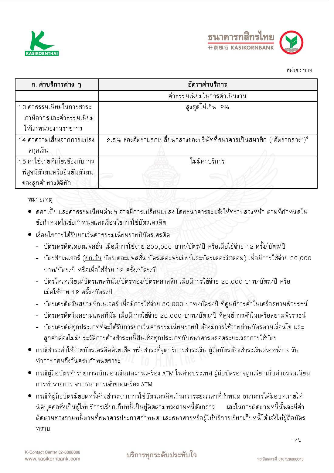 เงื่อนไขการสมัคร