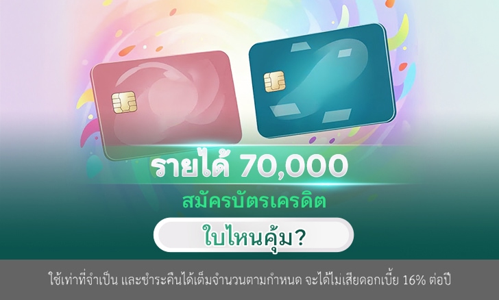 บัตรเครดิต KBank รายได้ 70,000+ รีวิวบัตรเครดิต อัปเดต 2568