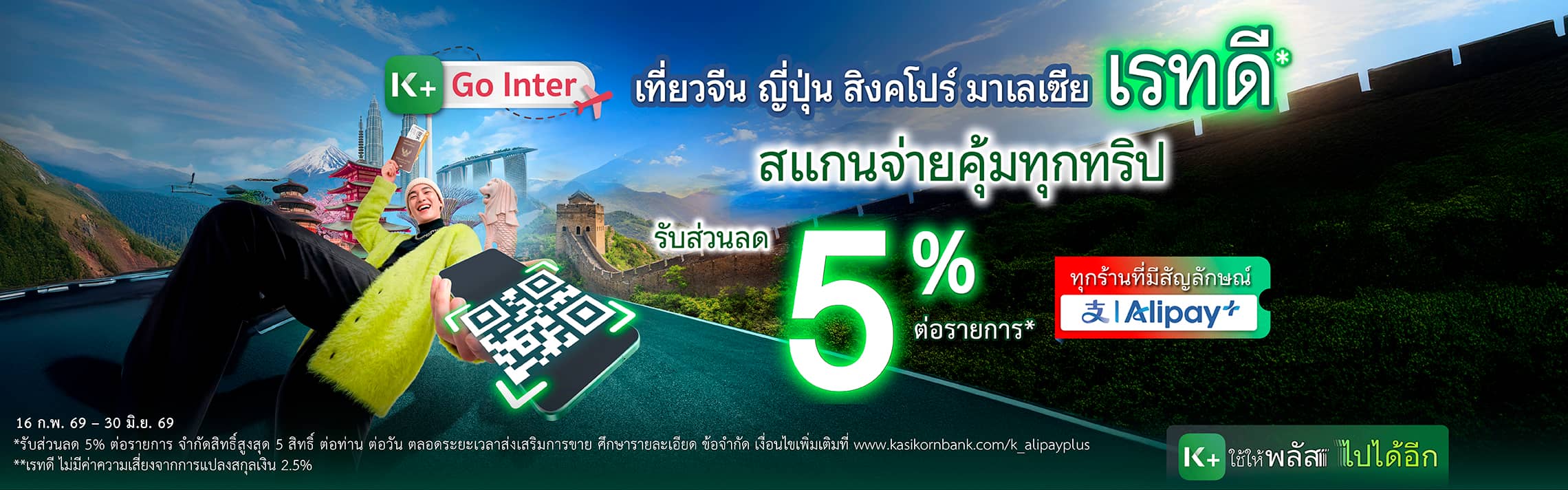 Alipay+, Alipay Plus คืออะไร, สแกนจ่าย Alipay+, K PLUS Alipay+, กสิกรไทย Alipay+, จ่ายเงินต่างประเทศ K PLUS, สแกนจ่าย ญี่ปุ่น K PLUS, สแกนจ่าย จีน K PLUS, Alipay+ รับประเทศอะไรบ้าง, วิธีสแกนจ่าย Alipay+, ร้านค้าที่รับ Alipay+, KBank Alipay+ โปรโมชั่น, K PLUS Go Inter, QR ต่างประเทศ KBank