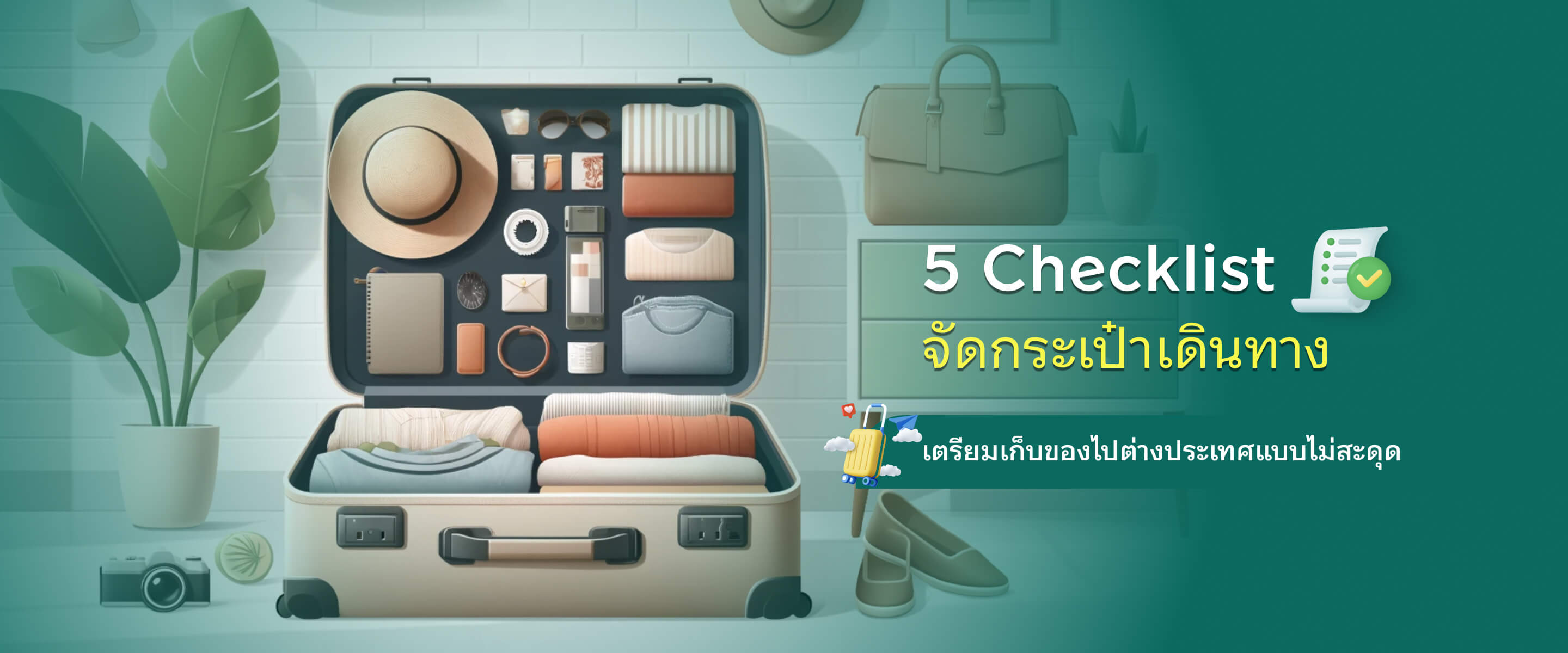 5 Checklist จัดกระเป๋าเดินทาง เตรียมเก็บของไปต่างประเทศแบบไม่สะดุด