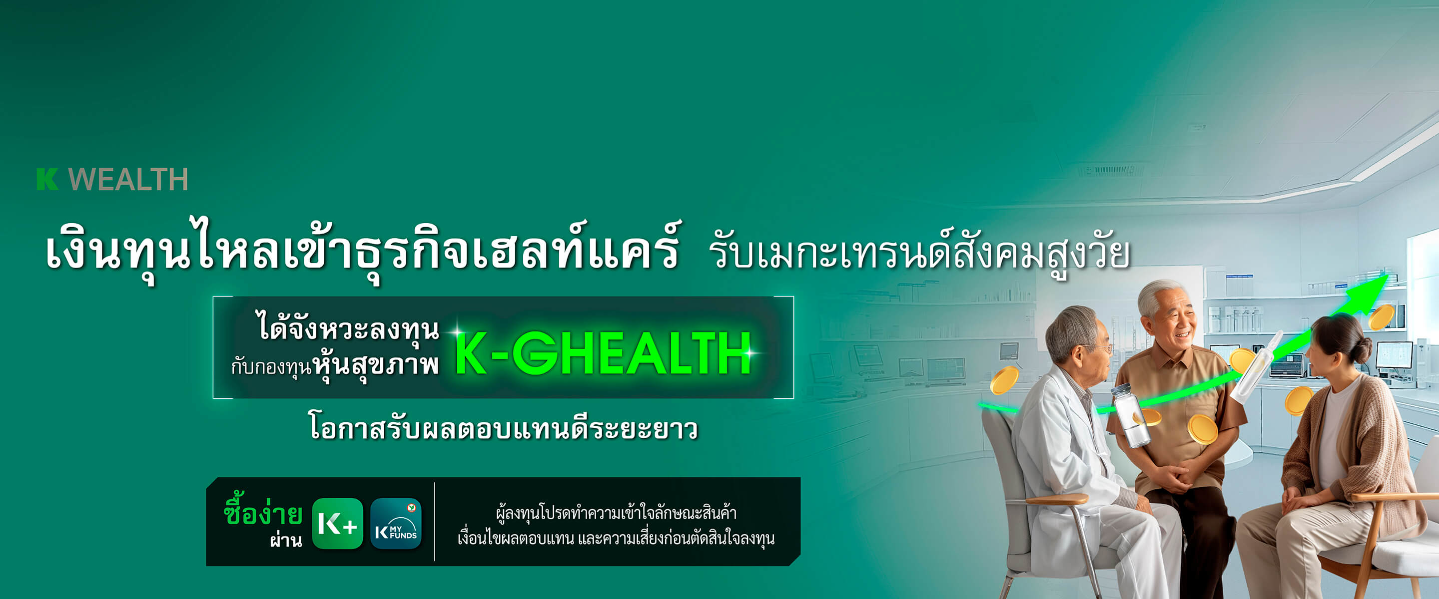 กองทุนรวม,ซื้อกองทุน,กองทุนแนะนำ, K WEALTH top picks, ซื้อกองทุน KPLUS, k-ghealth, กองทุนต่างประเทศ, กองทุนสุขภาพ