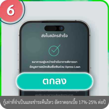 วิธีอัปโหลดเอกสารการสมัคร ขั้นตอนที่ 6 : กด “ตกลง” เพื่อส่งใบสมัคร