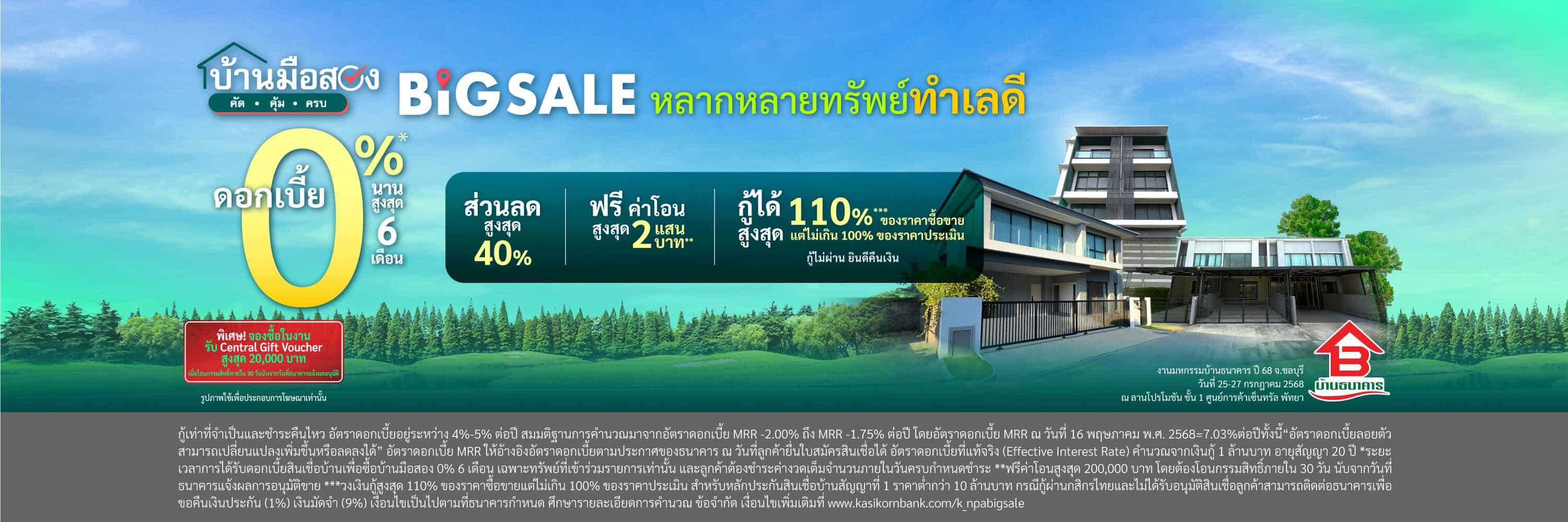งานมหกรรมบ้านธนาคาร ปี 68 จังหวัดชลบุรี