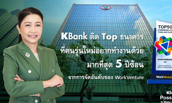 KBank ranks highest among banks as the new generation’s dream employer in 2025